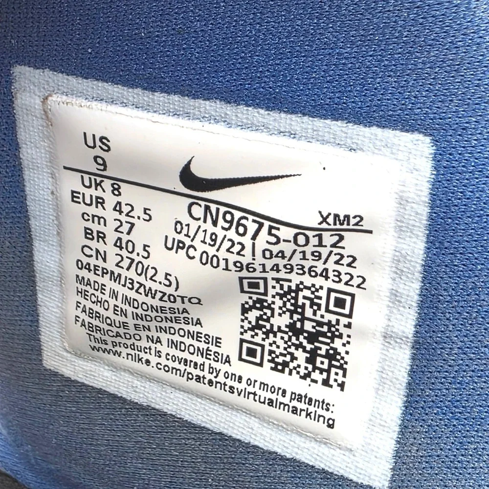 Nike Victori One Mens Slides Wolf Grey Game Royal Blue Sandals CN9675-012 Size 9